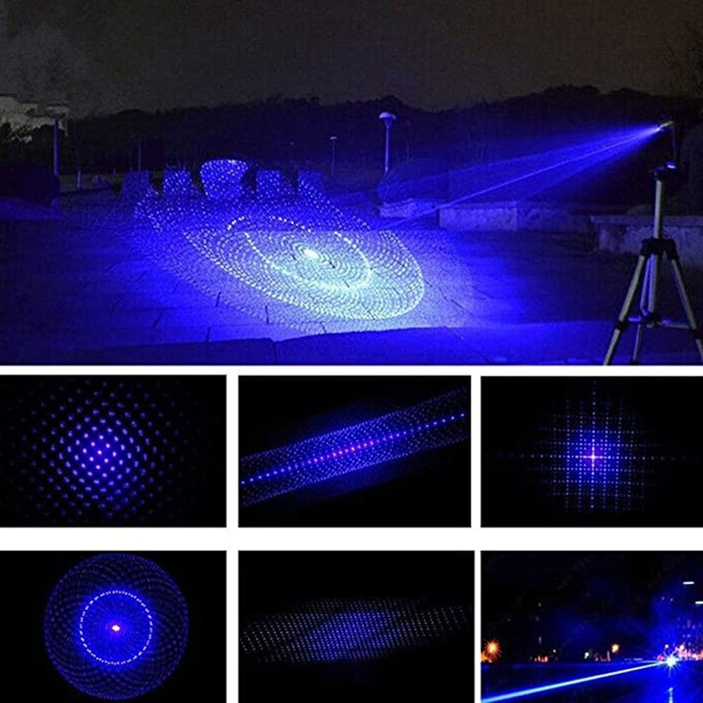 High Power Powerful Blue Laser Torch Flashlight Burning Match Burn Light Cigars Candle 450nm Focusable Blue Laser Pointers